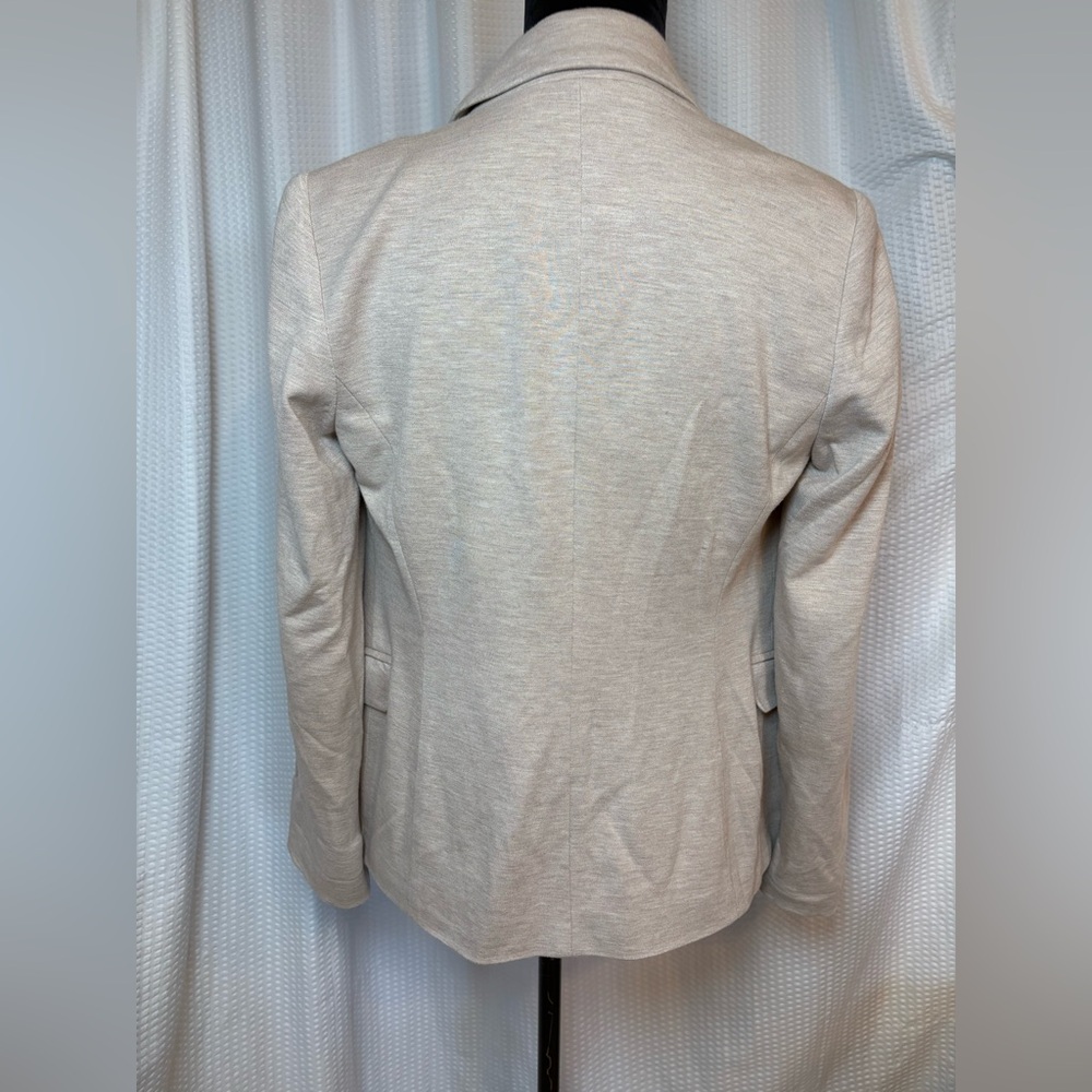 Chico’s women’s tan blazer open front pockets size small (4-6) - Picture 4 of 7